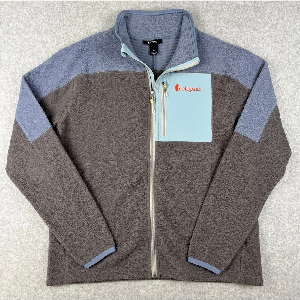 Women’s Cotopaxi Abrazo Blue Gray Fleece Zip Jacket Coat, size Large L